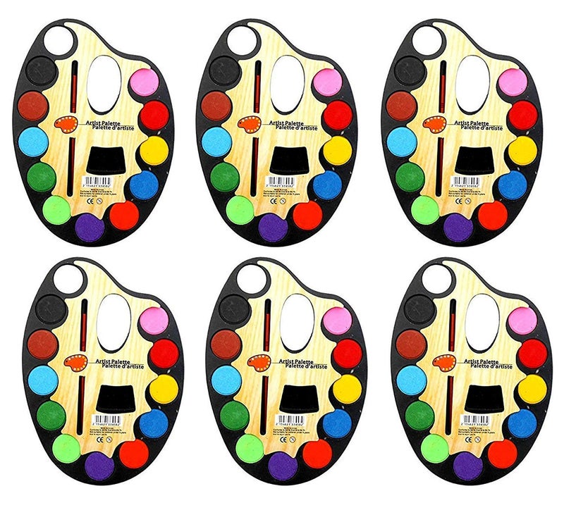 4AJ BAZAAR Watercolor Pallet Set for Return Gifts for Kids Birthday Party (Black, Pack of 24) - Image 2
