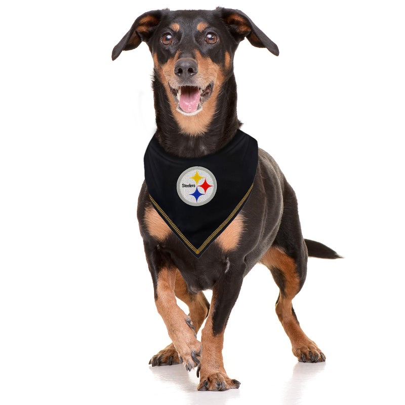 Pets First NFL Pittsburgh Steelers TIE Bandana, Large/X-Large. Dog Bandana Scarf Bib for Pet Cat Dog. The Ultimate Game-Day, Party Bandana - Image 3