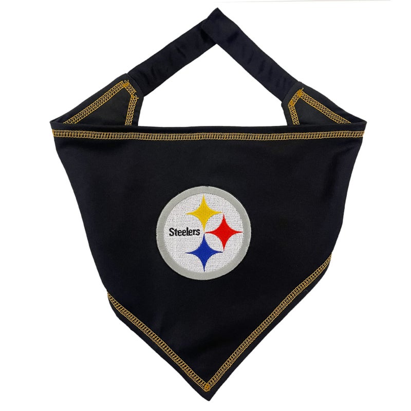 Pets First NFL Pittsburgh Steelers TIE Bandana, Large/X-Large. Dog Bandana Scarf Bib for Pet Cat Dog. The Ultimate Game-Day, Party Bandana - Image 1
