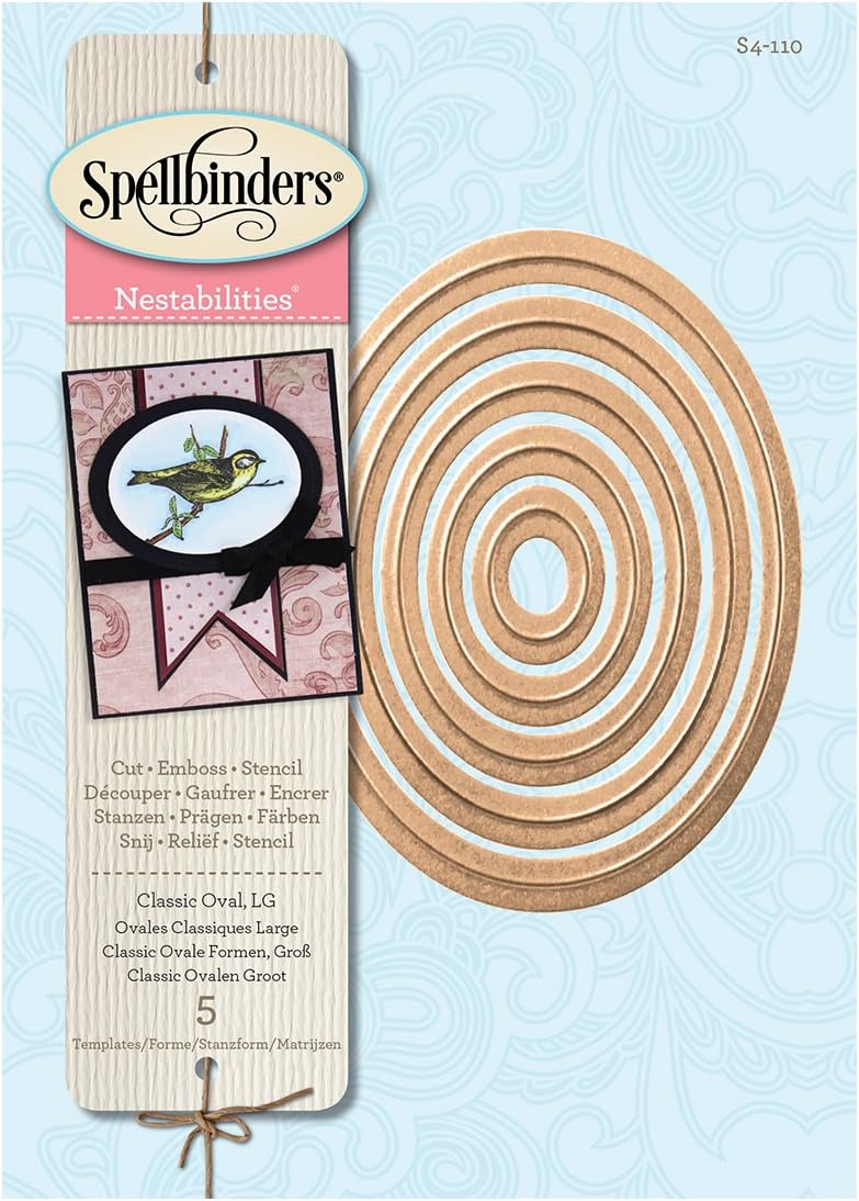 Spellbinders Large Classic Oval Nestabilities Die Set - 5 Templates for Card Making and Scrapbooking - Image 4