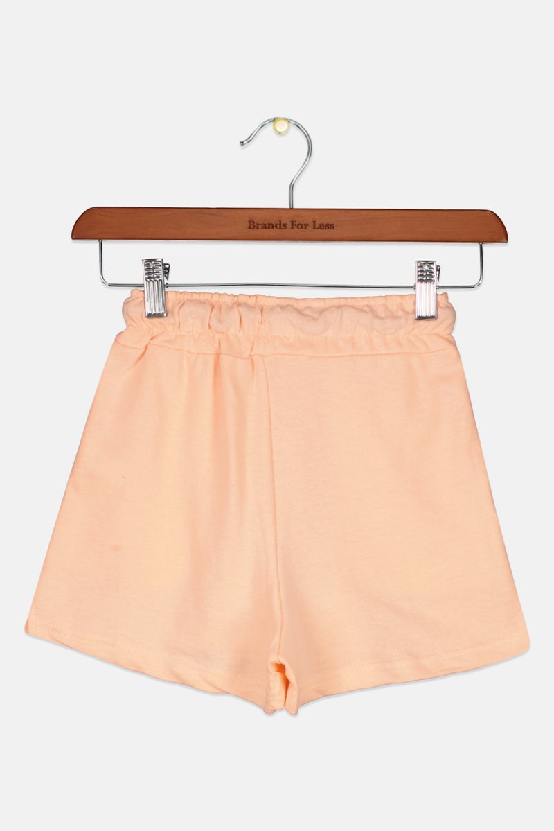 Sinsay Kids Girl Graphic Print Basic Shorts, Light Orange  - Image 2