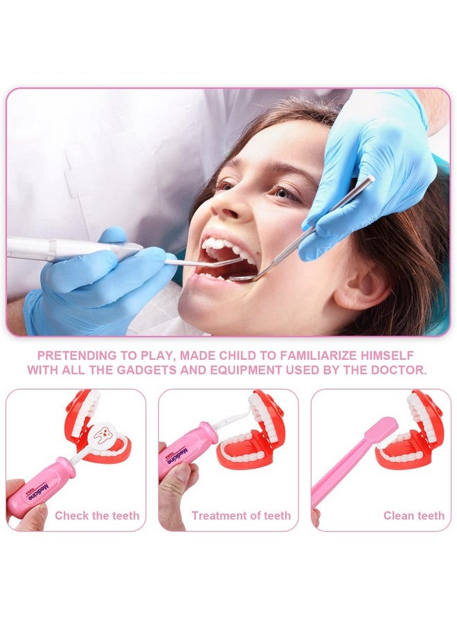 Loyo Medical Kit For Kids 38 Pieces Doctor Pretend Play Equipment Dentist Kit For Kids Doctor Play Set With Gift Case (Pink) - Image 4