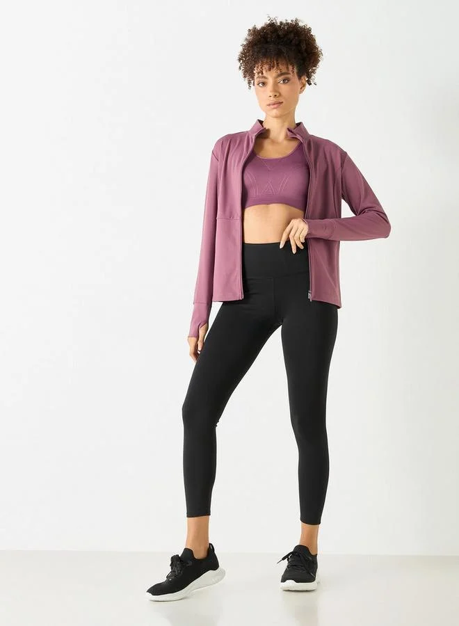 ADOT by Splash High Neck Zip Through Jacket with Pockets