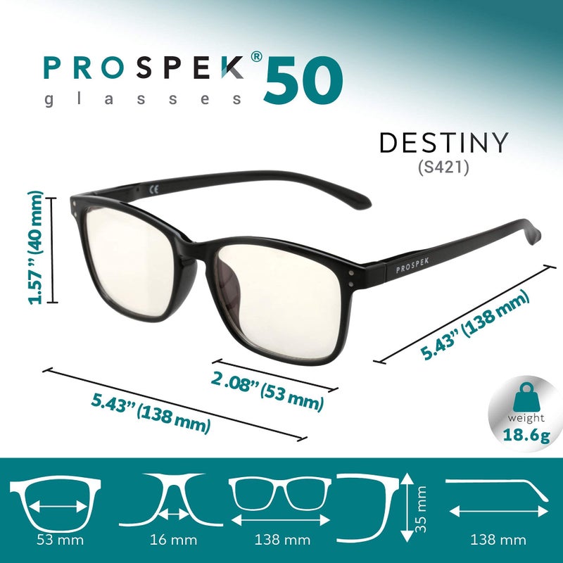 Prospek Blue Light Glasses I Computer Eyeglasses for Men and Women I Blue Light Blocking with Clear Lens I DESTINY - Image 3