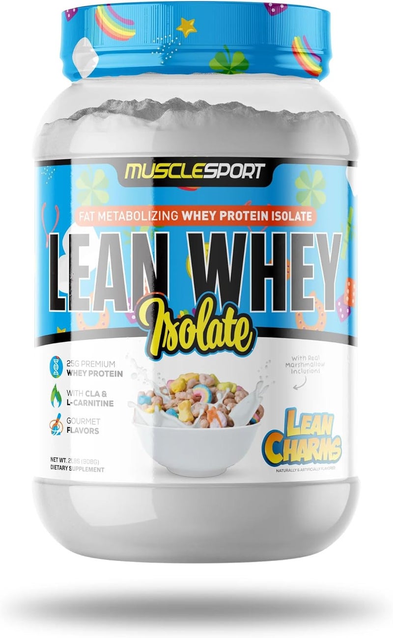 Musclesport Lean Whey Revolution Protein Powder  Whey Protein Isolate  Low Calorie Low Carb Low Fat Incredible Flavors  25g Protein per Scoop 2lb Lean Charms - Image 5