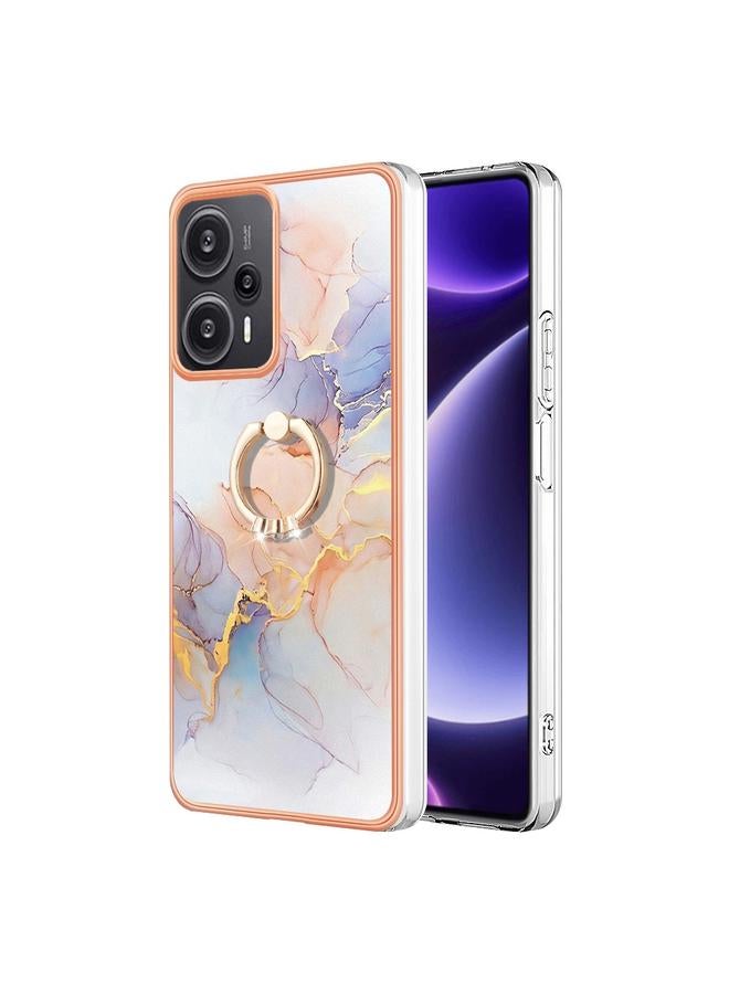 The Bros Case For Xiaomi Poco F5 5G / Redmi Note 12 Turbo Electroplating IMD TPU Phone Case with Ring