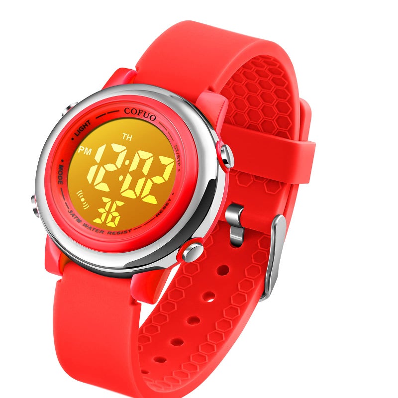 cofuo cofuo Kids Digital Sport Waterproof Watch for Girls Boys, Kid Sports Outdoor LED Electrical Watches with Luminous Alarm Stopwatch Child Wristwatch  - Image 1