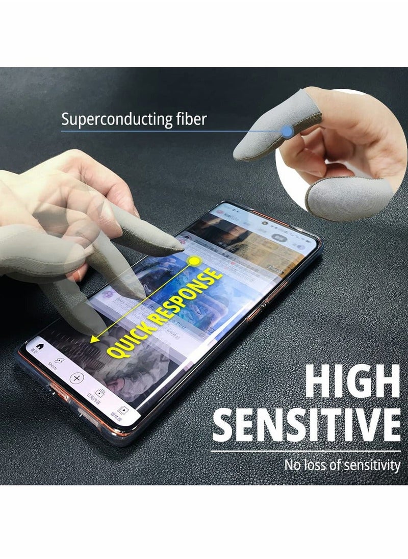 Beauenty Gaming Finger Sleeves, Mobile Phone Gaming Finger Sleeves for PUBG Breathable Fingertips Sweatproof Anti-Slip Fingertip Cover Thumb Gloves,for All Touchscreen Devices,10 Piece  - Image 2