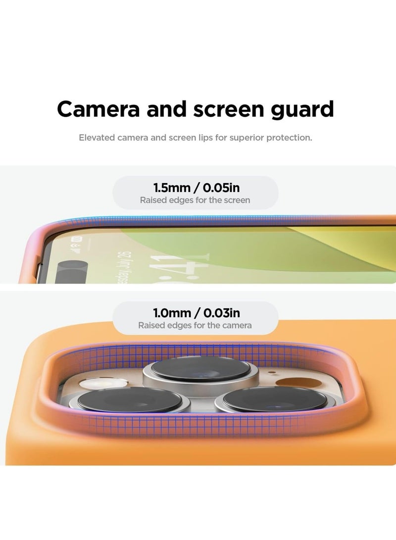 ELTRAZONE Full Body Protection Case for iPhone 16 Pro - Shockproof, Slim Design with Anti-Scratch Microfiber Lining - Vibrant Orange - Image 3