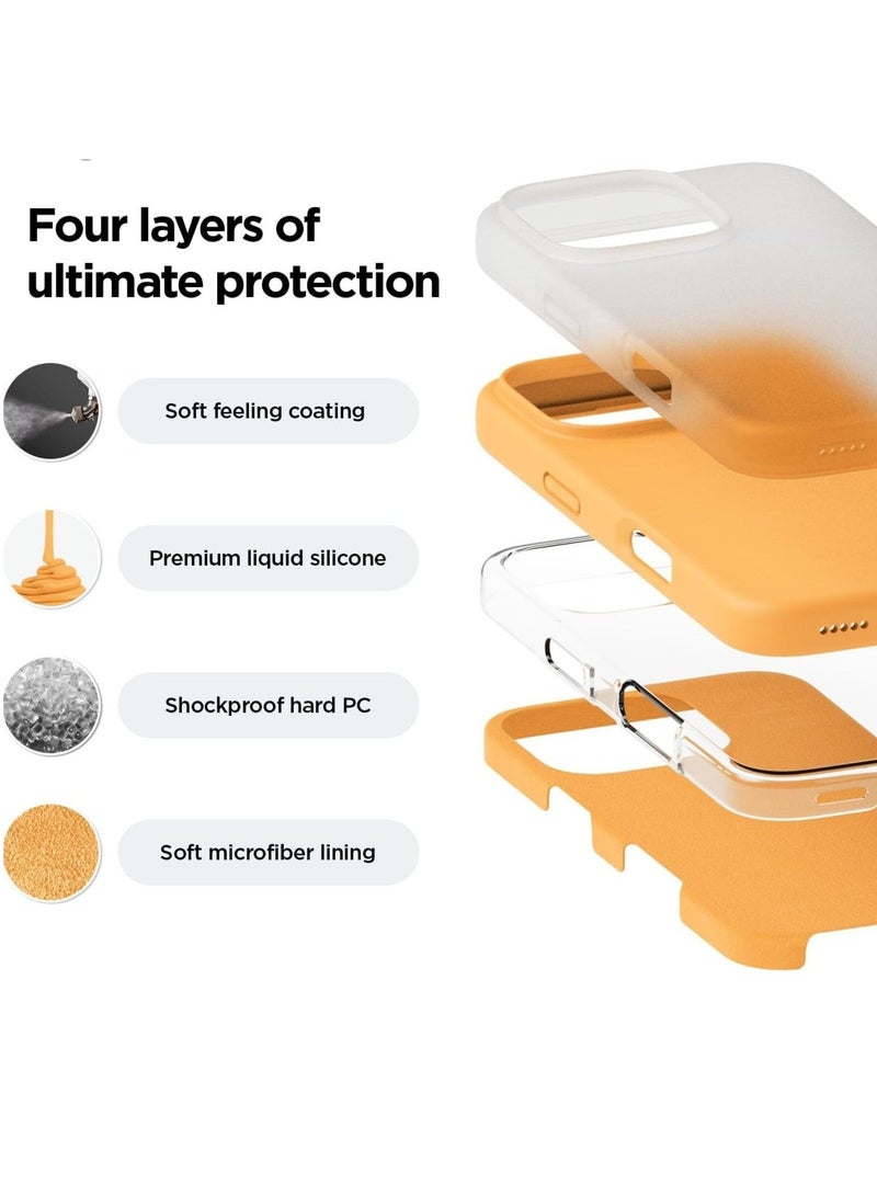 ELTRAZONE Full Body Protection Case for iPhone 16 Pro - Shockproof, Slim Design with Anti-Scratch Microfiber Lining - Vibrant Orange - Image 2