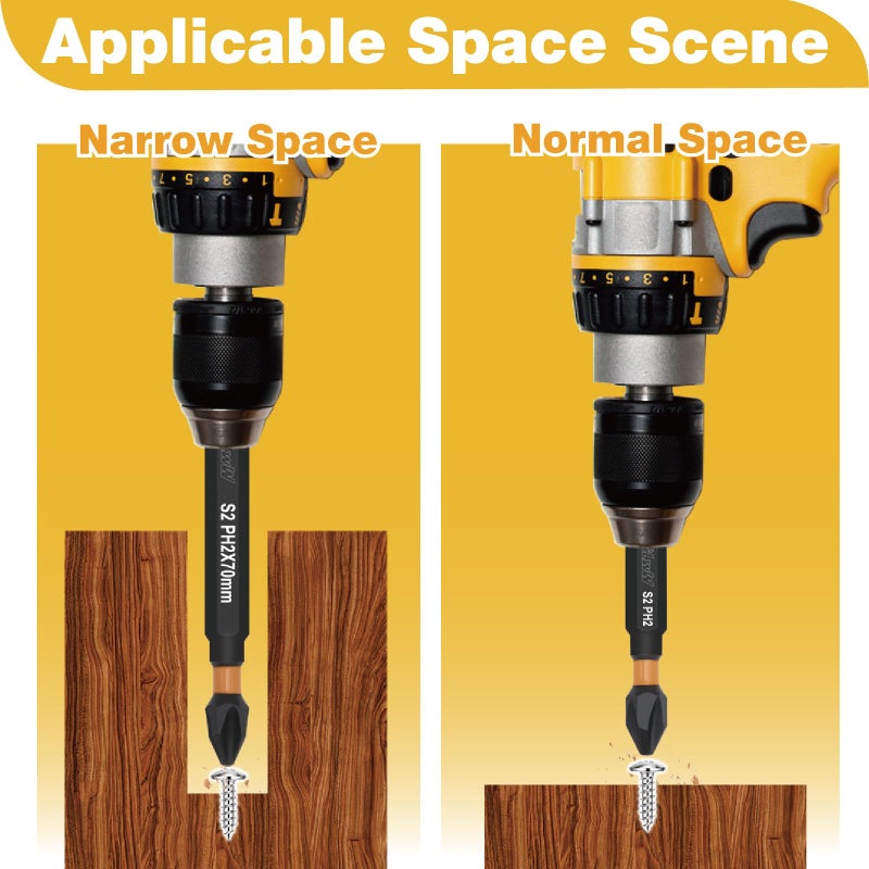 FiLwW 3 Pieces Strong Magnetic Screw Ring With 3 Pieces Ph2 Screwdriver Bit Set, 1/4 Inch/ 6.35 mm Universal Magnetic Screw Ring Bit for Hex Screwdriver and Power Bits - Image 5