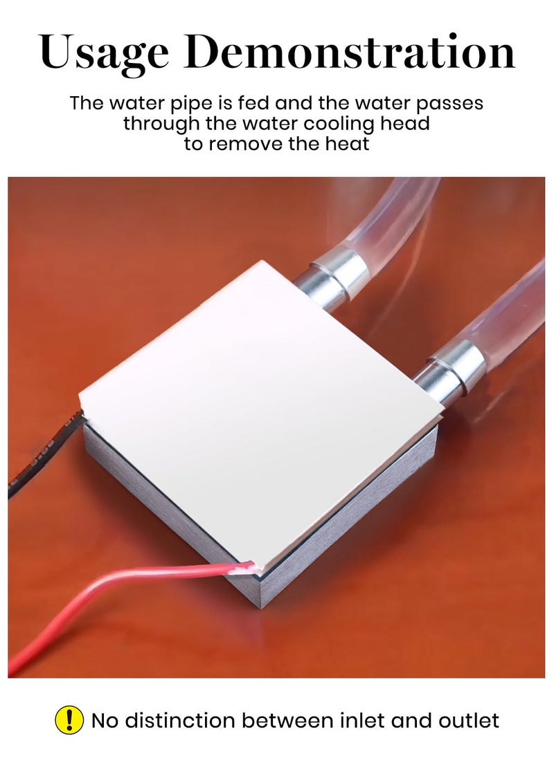 Kalolary 40 * 40mm Aluminum Water Cooling Block for Liquid Water Cooler Silver Heat Sink System for CPU Radiator Heatsink (2 Pack)  - Image 4