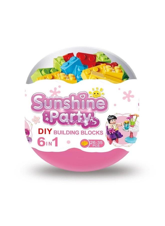 12 Boxes Of Sunshine Party Series Small Particle Building Block Toys Theme Assembly Educational Suitable For Children  - Image 2