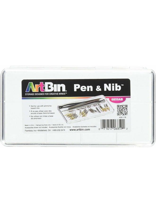 ArtBin 6859AB Pen and Nib Box, Art & Calligraphy Organizer, [1] Plastic Storage Box, Clear - Image 3