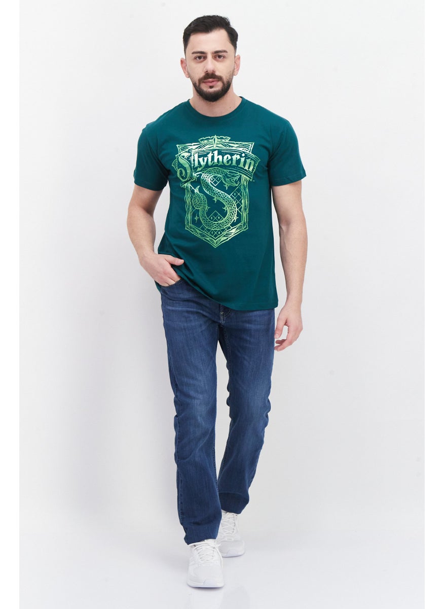 Men Crew Neck Short Sleeves Graphic Printed T-Shirt, Green - pzsku/Z3E6068AA919EAF316785Z/45/_/1740495025/8fafd3f8-0515-41cf-b0d4-37160183ca41