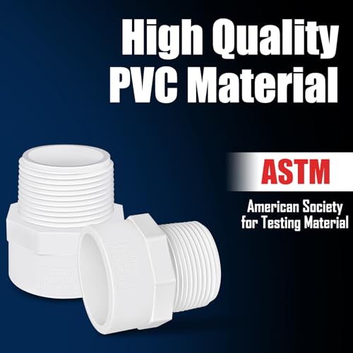 letsFix PVC Male Adapter 4 Inch (1-Pack), Pipe Fittings (Socket x Male Pipe Thread) - Fits 4 Inch Sch.40 PVC Pipes - Image 2
