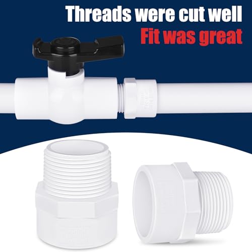 letsFix PVC Male Adapter 4 Inch (1-Pack), Pipe Fittings (Socket x Male Pipe Thread) - Fits 4 Inch Sch.40 PVC Pipes - Image 3
