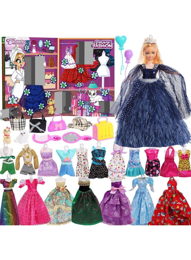 Children's Makeup Blind Box DIY Cosmetics Nail Art Girl Doll Clothes Hand Tear Countdown Calendar-Color:Girl Doll Blind Box Xt-102 - Image 1