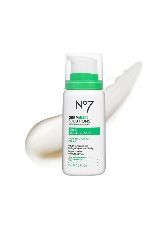 No7 Derm Solutions 100hr Hydrating Face Moisturizer - Face Cream Formulated with Ceramides, Niacinamide & Adaptogens to Help Maintain Moisture Barrier - For Sensitive & Dry Skin (3 Fl Oz) - Image 1