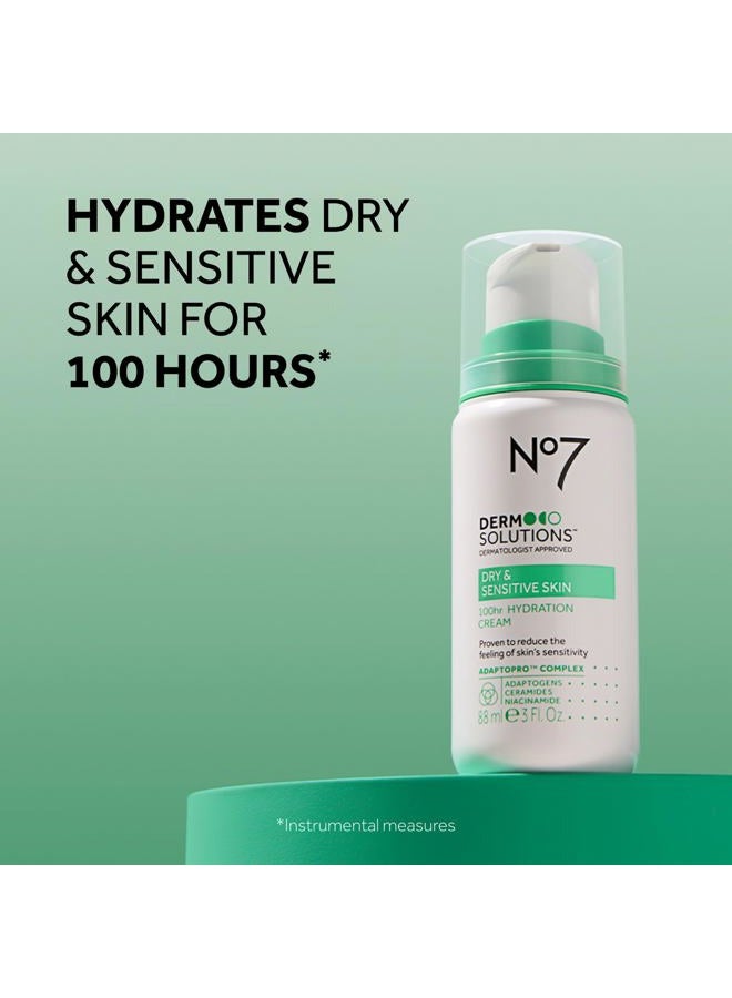 No7 Derm Solutions 100hr Hydrating Face Moisturizer - Face Cream Formulated with Ceramides, Niacinamide & Adaptogens to Help Maintain Moisture Barrier - For Sensitive & Dry Skin (3 Fl Oz) - Image 2