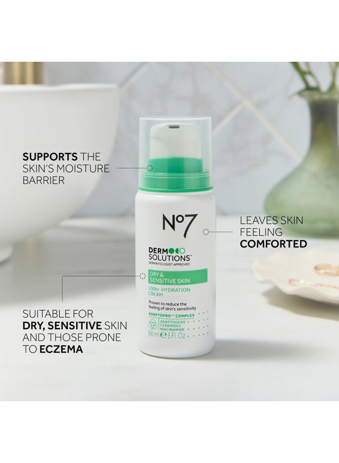 No7 Derm Solutions 100hr Hydrating Face Moisturizer - Face Cream Formulated with Ceramides, Niacinamide & Adaptogens to Help Maintain Moisture Barrier - For Sensitive & Dry Skin (3 Fl Oz) - Image 4