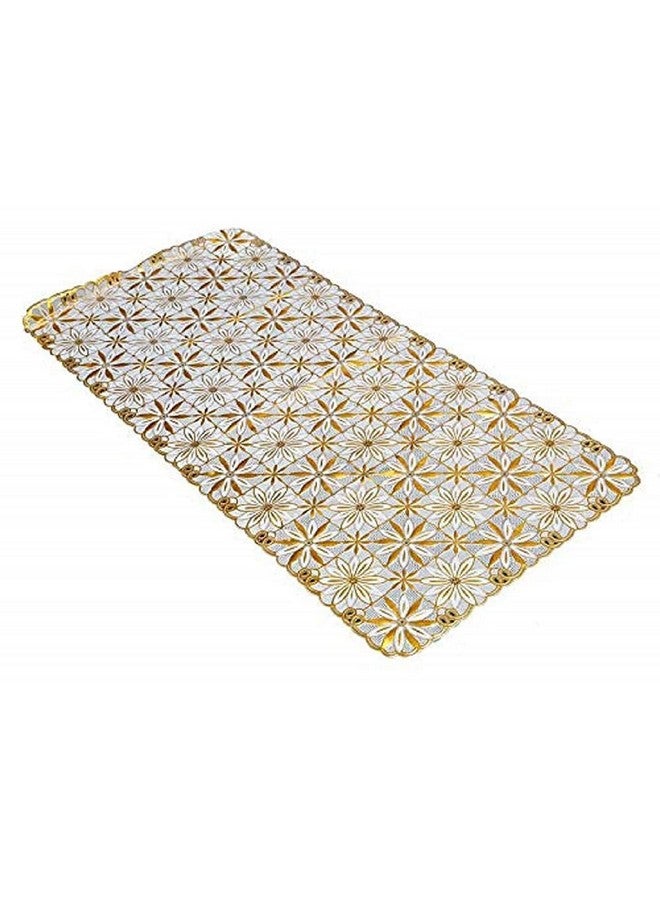 Kuber Industries Table Runner Virgin Vinyl (Soft Fabric) Gold Standard (MKUKITable0058233) - Image 1