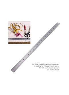 PROMASS Metric Steel Ruler, Double‑Sided Scale 50cm Precision Rust-resistant Durable 2Pcs Measuring Tool, for Architects Carpenters  - Image 3