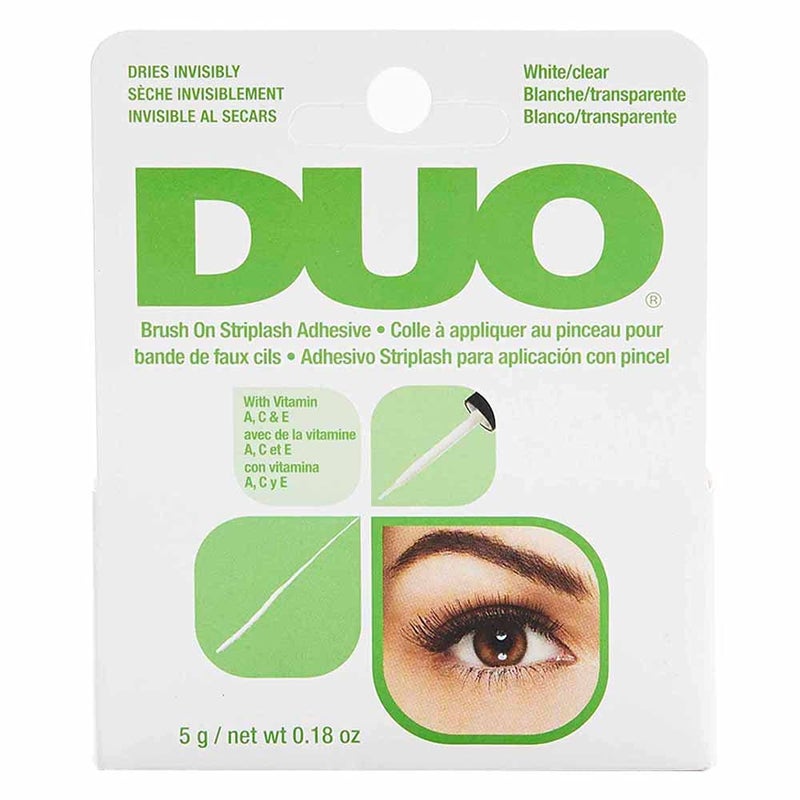 DUO Brush-On Clear Lash Glue â€“Waterproof Strip Lash Adhesive with Vitamins A, C & E, Long Lasting Eyelash Glue, 0.18 oz, 1 Pack - Image 1