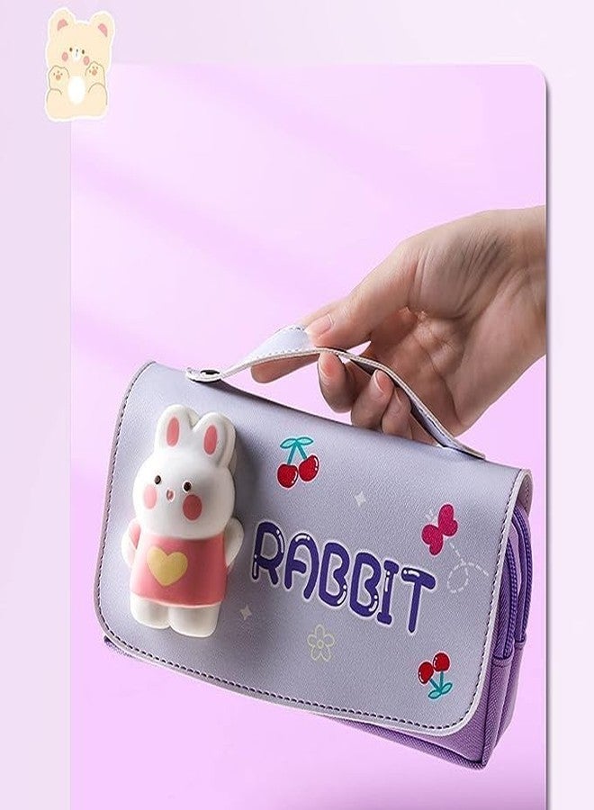DEOXY Rabbit Big Cartoon Theme Pencil Case-3D Eva Pencil Case Pouch,Multipurpose Zipper Pencil Case for Kids,Pen and Pencil Bag for School Kids (3D Rabbit) - Image 4