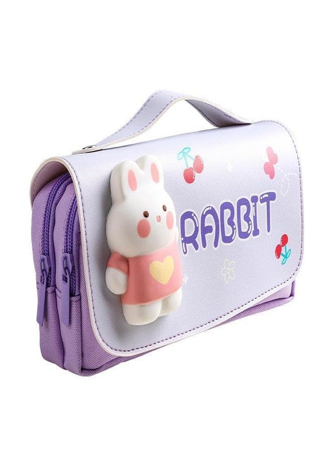 DEOXY Rabbit Big Cartoon Theme Pencil Case-3D Eva Pencil Case Pouch,Multipurpose Zipper Pencil Case for Kids,Pen and Pencil Bag for School Kids (3D Rabbit) - Image 1