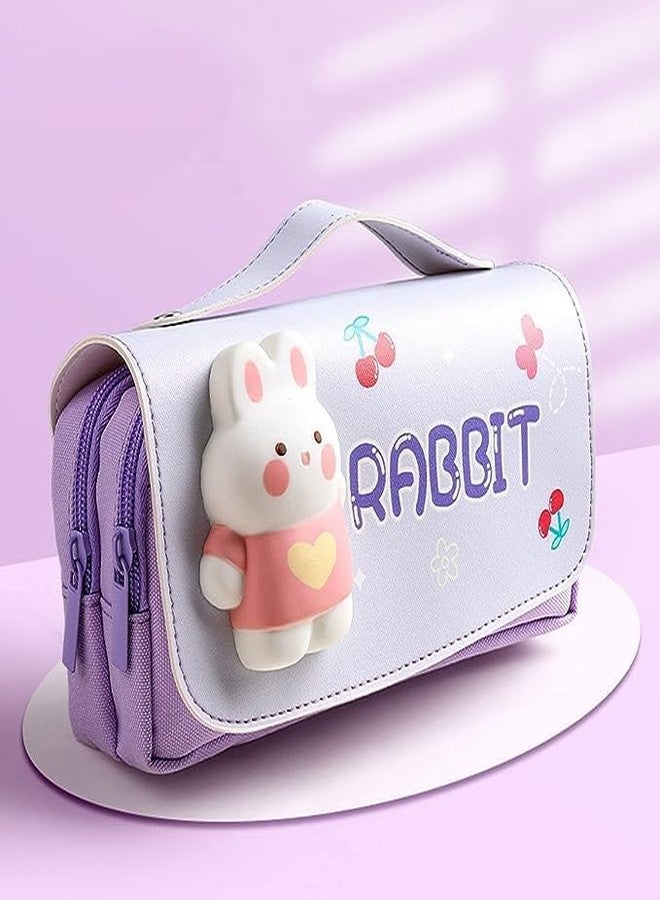 DEOXY Rabbit Big Cartoon Theme Pencil Case-3D Eva Pencil Case Pouch,Multipurpose Zipper Pencil Case for Kids,Pen and Pencil Bag for School Kids (3D Rabbit) - Image 2