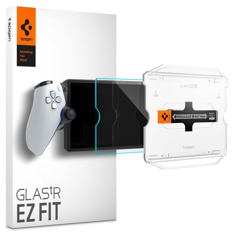 Spigen Tempered Glass Screen Protector [GlasTR EZ FIT] designed for PlayStation Portal Remote Player - 1 Pack - Image 1