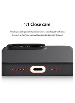 araree Araree iPhone 15 Pro Max Case MagSafe Compatible, Typo Skin M Liquid Silicone Case, Lightweight, Flexible, Microfiber Inner for Magsafe, Magnetic, Shockproof, Wireless Charging Compatible Case, Black  - Image 3