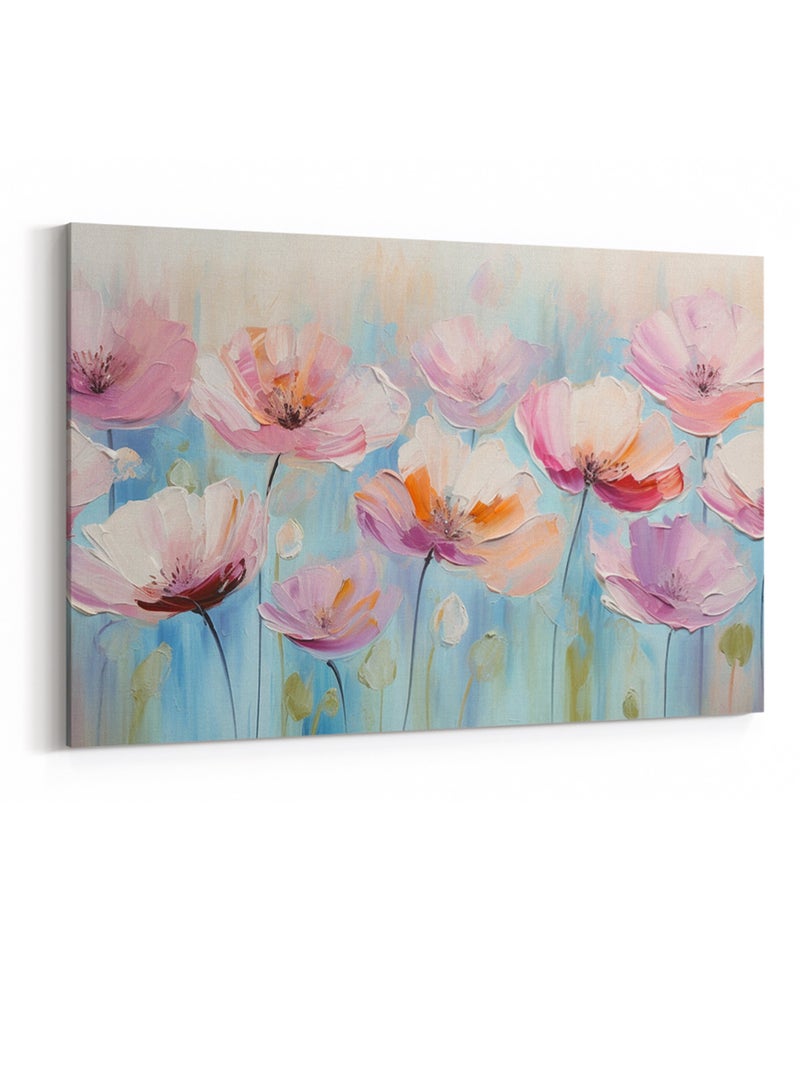 لوحة كانفاس على إطار خشبي بتصميم زهور - Image 4