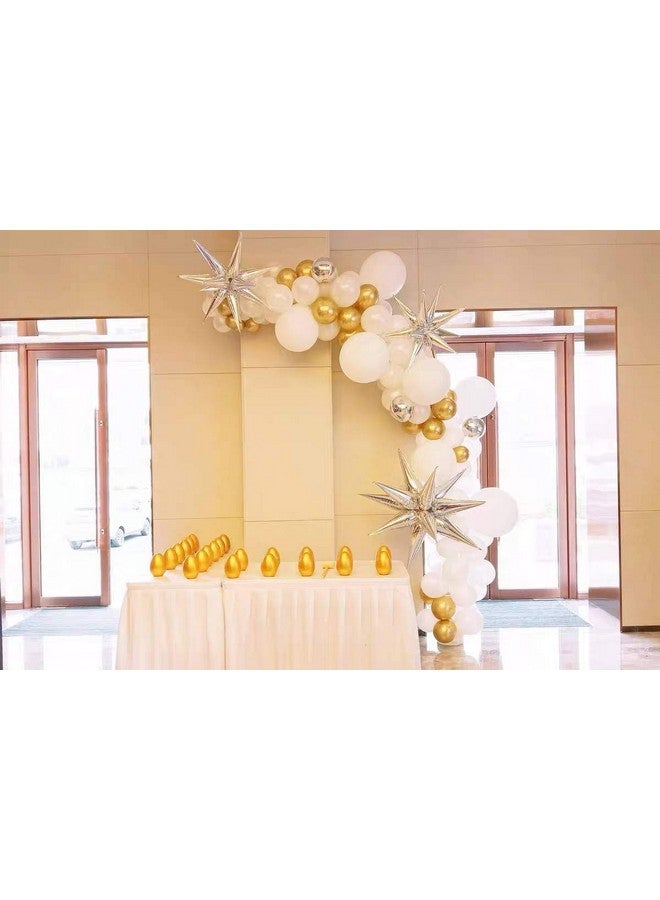 Tellpet Star Balloons Foil Balloon For Birthday Bachelorette Engagement Wedding Party 2Pcs Large Silver Balloon - Image 2