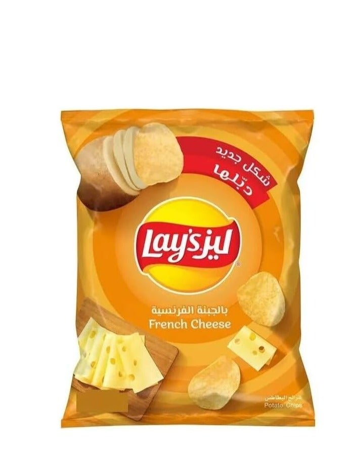 Lay's Potato Chips, French Cheese Flavor, Light & Crispy Snack, Multipack of 12 x 11g Bags - Image 1