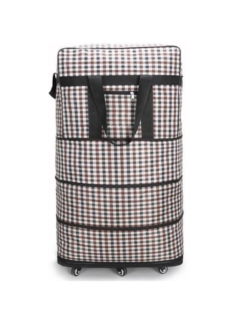 Yuwell Travel Bag Luggage Trolley Bag Expandable Rolling Duffle Bag 3 Layers Space 5 Wheels Luggage Bag Foldable Suitcase For Multipurpose Use For Unisex 87X50X28 Multicolor - Image 1