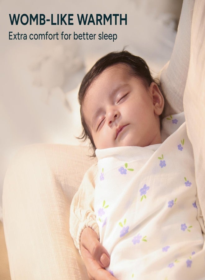 NINTARABABY Extra-Large Swaddles - 100% Organic Premium Muslin Cotton, 47" x 47" (119 cm x 119 cm), Ultra-Soft, Breathable & Lightweight, Unisex, Hypoallergenic, Gifts for Newborn Babies, Pack of 2 - Image 5