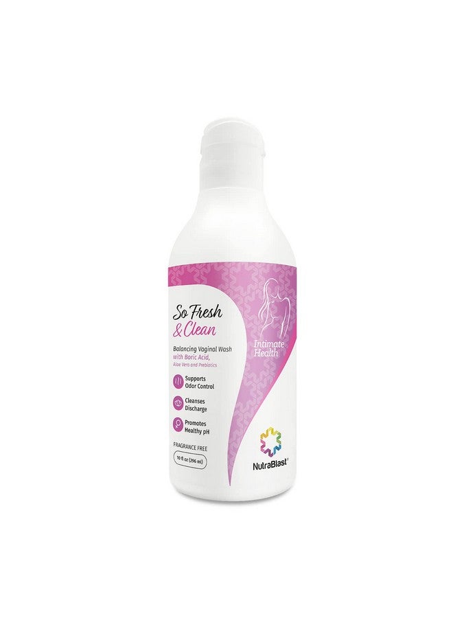 NutraBlast So Fresh & Clean | pH Balance Feminine Wash with Boric Acid | Supports Odor Control | Cleanses Discharge | Promotes Healthy Intimate Balance (10 fl oz) - Image 1