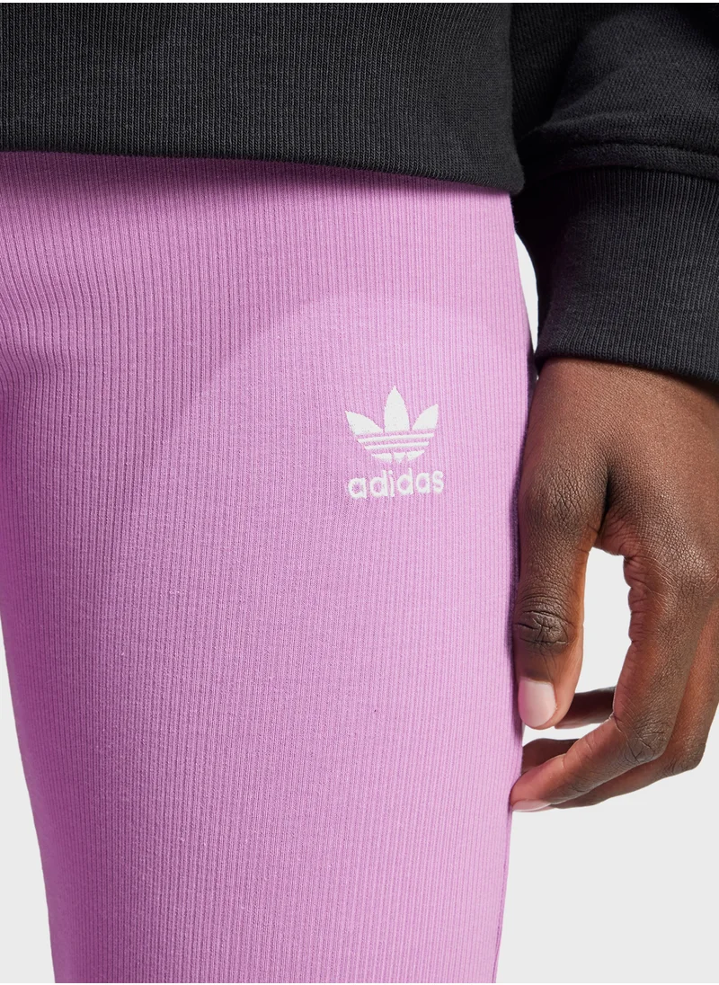 Adidas Essential Ribbed Flared Tights