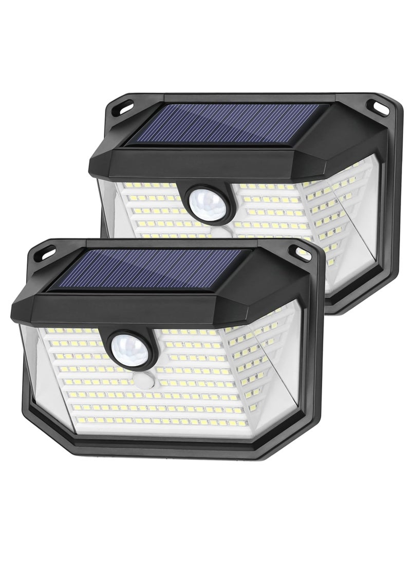 Excefore Solar Outdoor Wall Light, 2-Pack Super Bright 178 LEDs Motion Sensor Security Light with 270° Wide Angle & 3 Modes, Waterproof Solar Powered Wall Light for Patio Garden Garage Front Door - Image 1