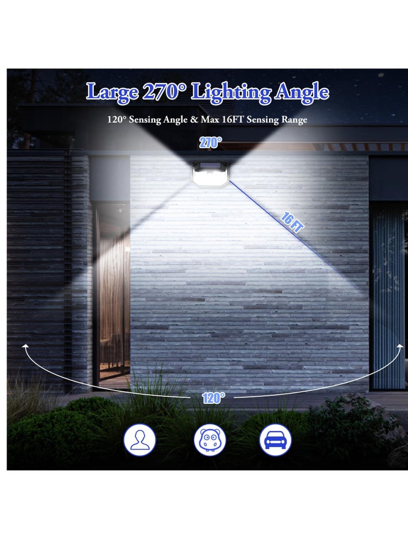 Excefore Solar Outdoor Wall Light, 2-Pack Super Bright 178 LEDs Motion Sensor Security Light with 270° Wide Angle & 3 Modes, Waterproof Solar Powered Wall Light for Patio Garden Garage Front Door - Image 4