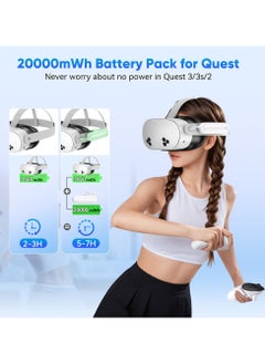 Ipega Battery Pack for Meta Quest 3S/3/2, 20000mWh 18W Fast Charging Battery for Oculus Quest 3S/3 Accessories, Extended VR Headset Battery, Lightweight and Portable Charger for Extra 2-4H  - Image 4