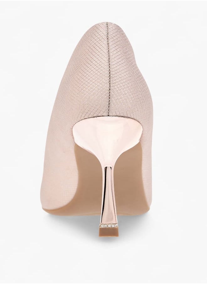 Flora Bella By Shoexpress Womens Embellished Slip-On Pointed Toe Pumps With Stiletto Heels Ramadan Collection  - Image 5