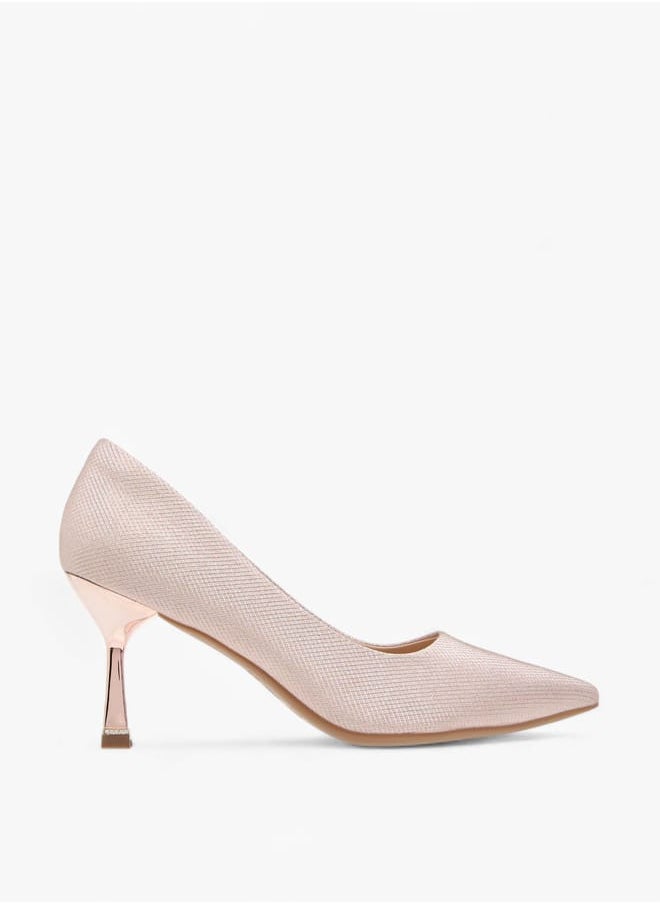 Flora Bella By Shoexpress Womens Embellished Slip-On Pointed Toe Pumps With Stiletto Heels Ramadan Collection  - Image 3