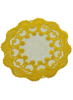 Generic 24-Piece Plastic Doilies Paper Gold 15cm  - Image 1