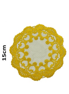 Generic 24-Piece Plastic Doilies Paper Gold 15cm  - Image 2