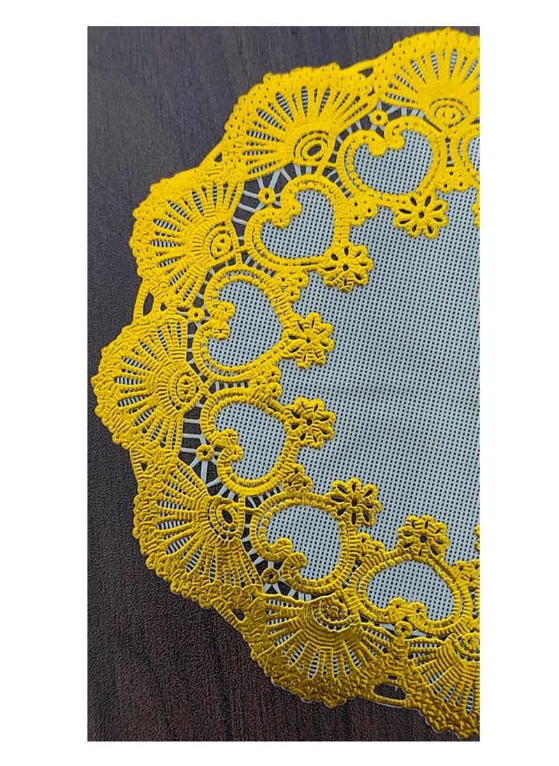 Generic 24-Piece Plastic Doilies Paper Gold 15cm  - Image 4