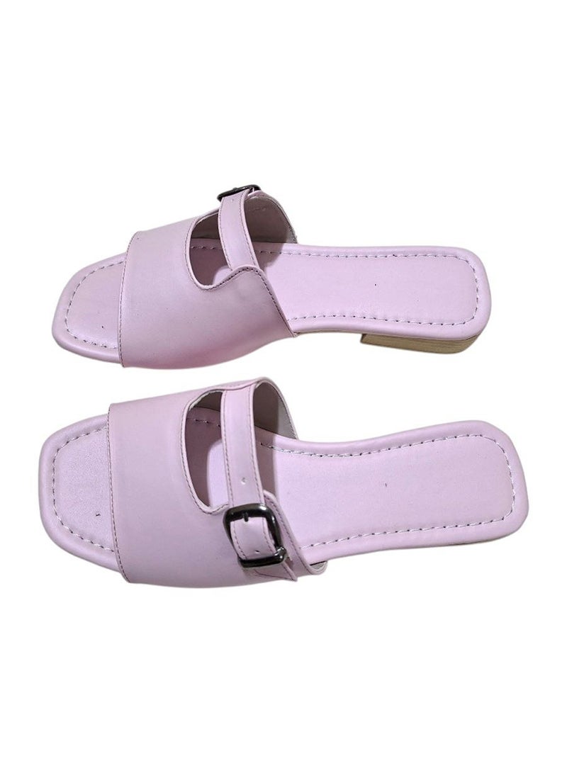 Karisma Flat Squared Toe Slippers With A New Strap Buckle Design - Image 2