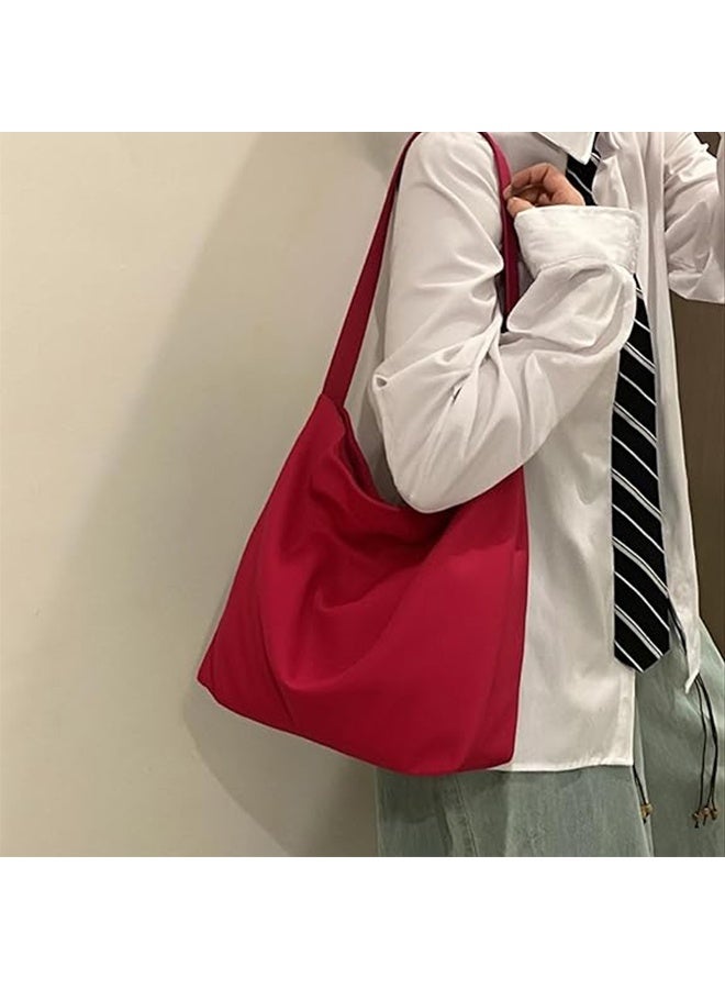 حقيبة قماش، حجم كبير، تصميم بسيط، سميكة ومقاومة، مناسبة للطلاب والفتيات (باستثناء الزينة) - Image 4